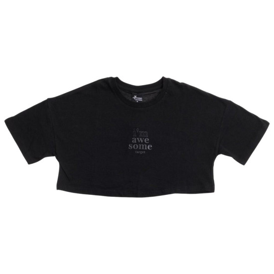 Target Παιδικό σετ Loose Crop Top & Shorts Single Jersey Set ''Awesome'' Target Παιδικό σετ Loose Crop Top & Shorts Single Jersey Set ''Awesome''